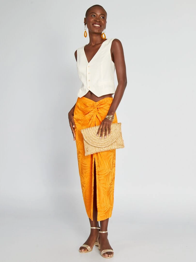 Jupe longue Orange