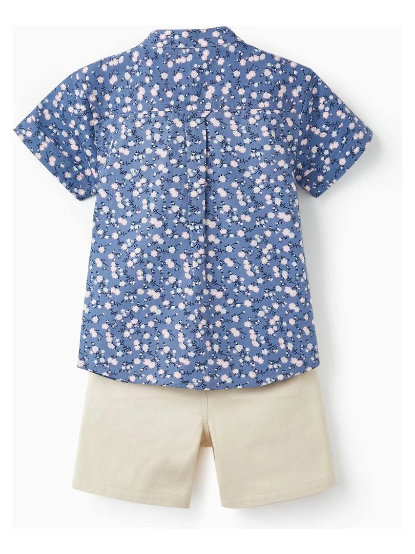 Chemise à manches courtes + Short midi pour garçon  CÉRÉMONIE   Bleu