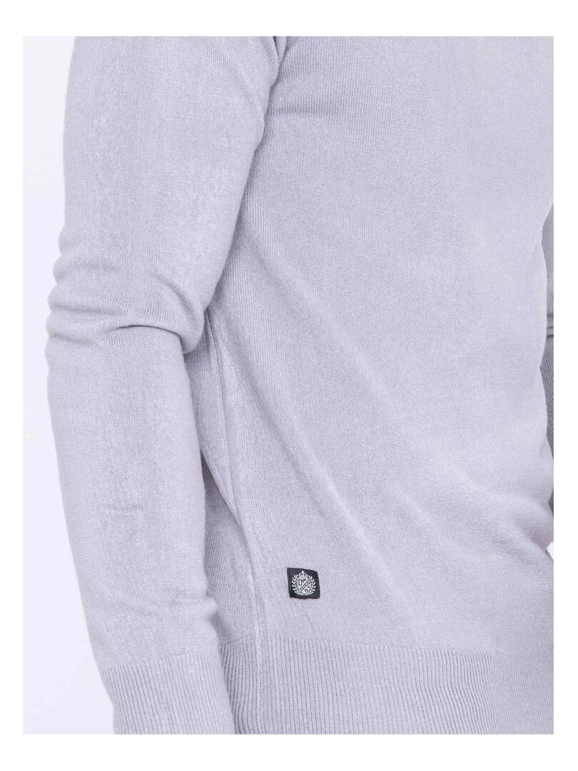 Pull col roulé aspect cachemire LOVOU   Gris clair
