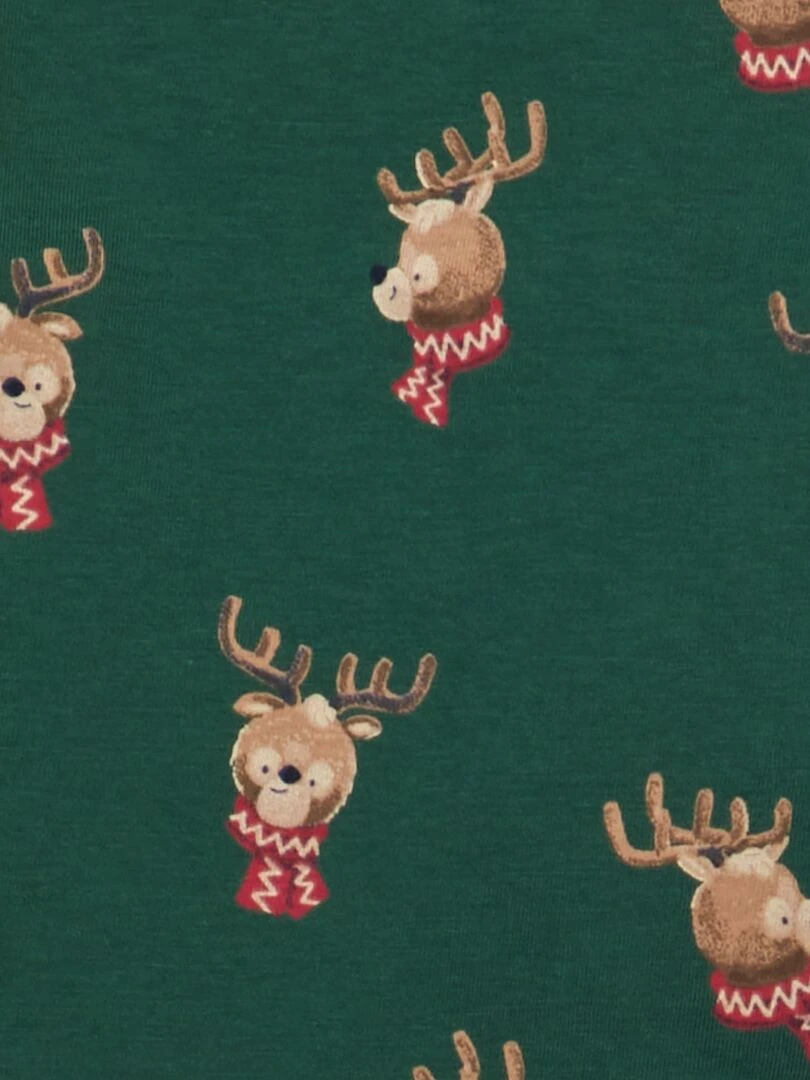 T shirt de Noël avec cerf   Vert