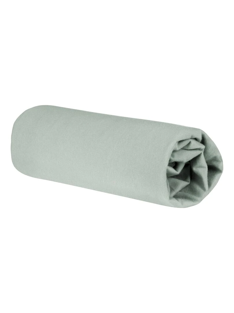 ROBA Drap Housse Extensible "Lil Planet" pour Matelas de Lit 60x120 cm à 70x140 cm   Vert Givré   Vert