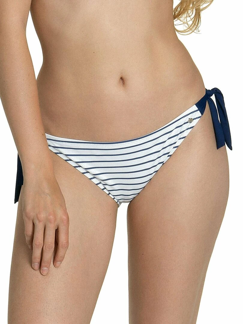 Bas maillot slip de bain à nouettes Puerto Rico Bleu marine
