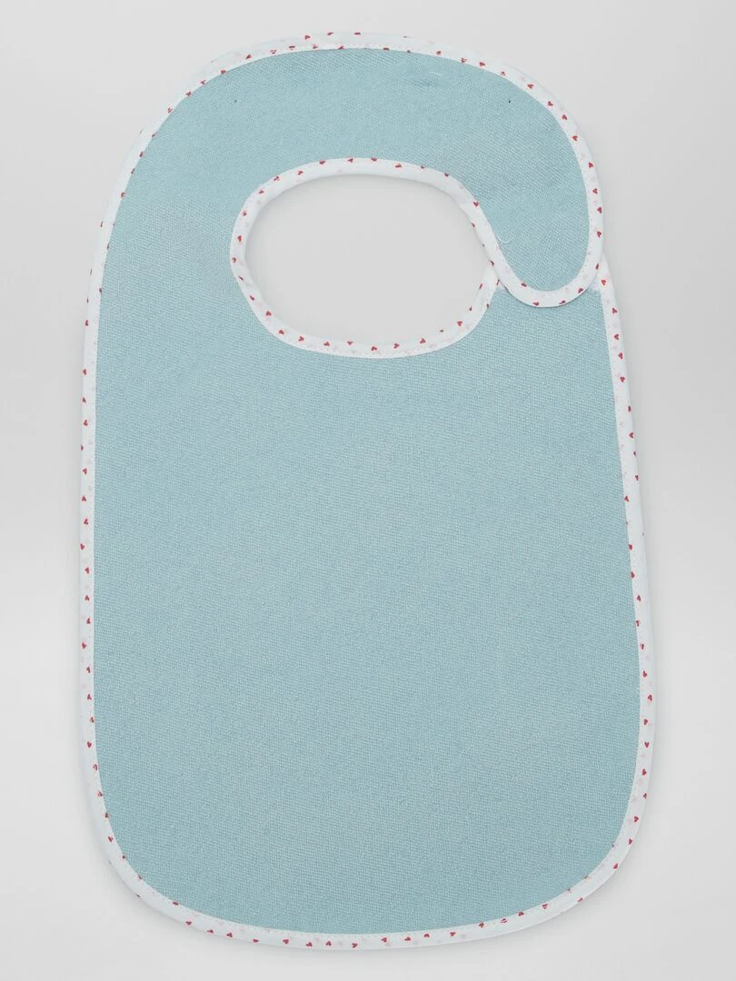 Le lot de 7 bavoirs éponge doublés   Rose/bleu