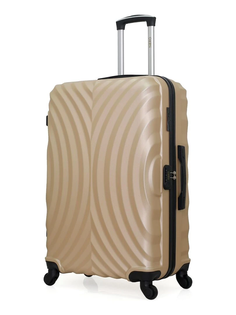 Lot de 4 Valises Rigides Grand Format  Taille Moyenne  Cabine et Cabine XXS LAGOS M   Beige