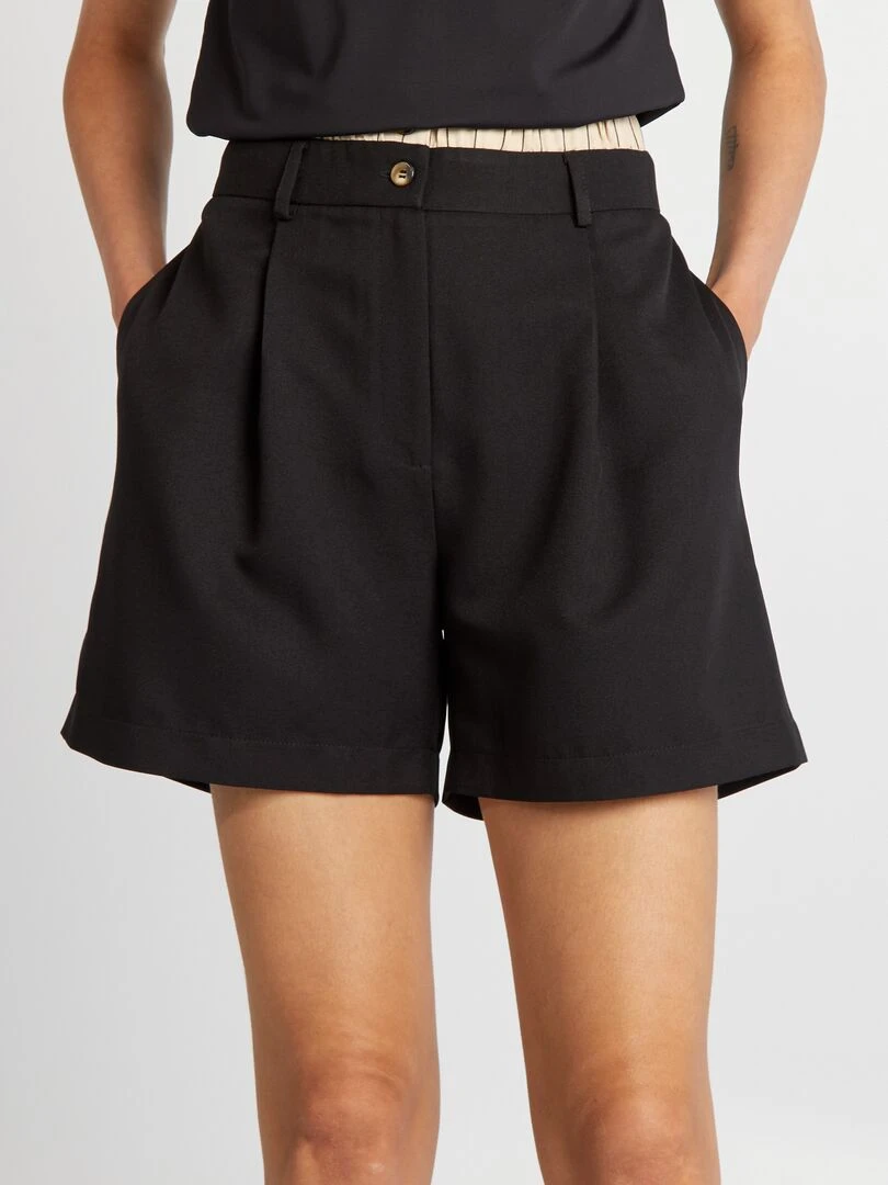Short taille haute effet sous vetêment noir
