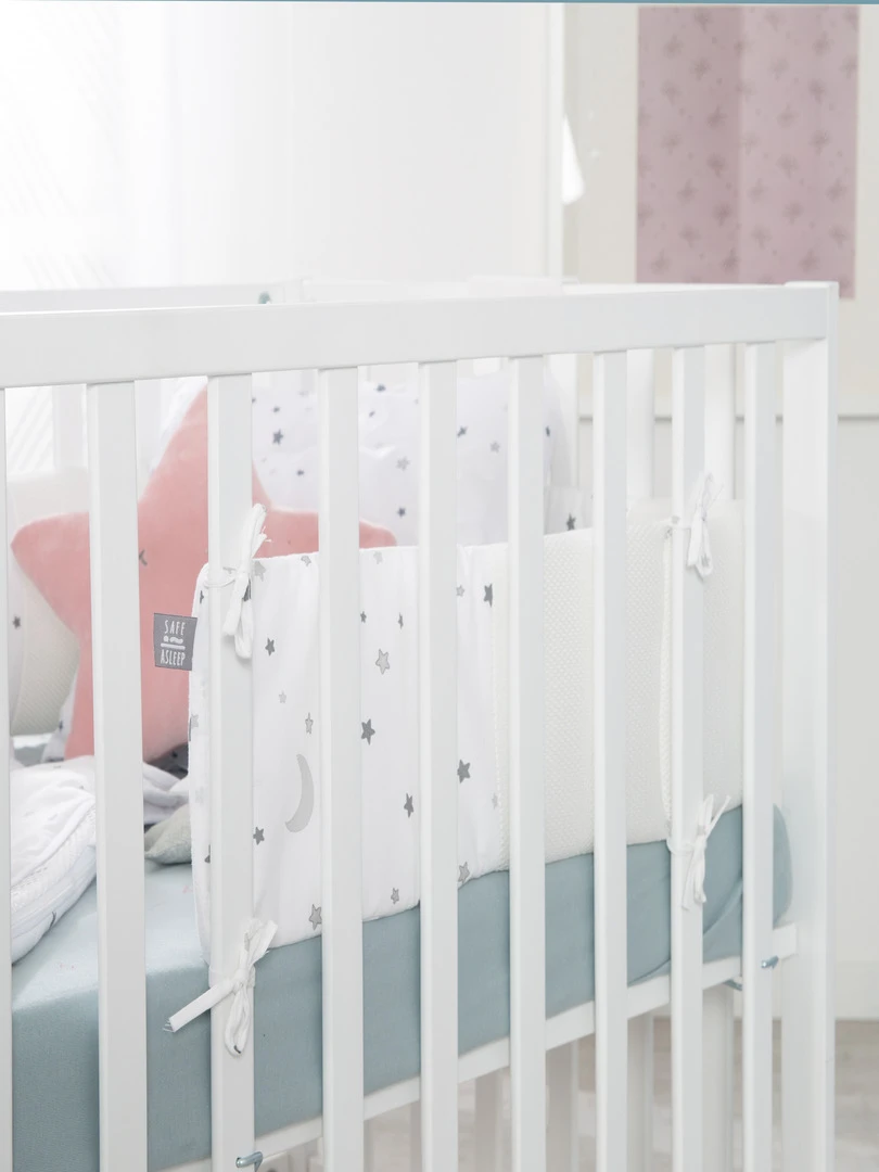 ROBA Tour de Lit Bébé "safe asleep®"   Easy Air "Sternenzauber"   Blanc   Blanc