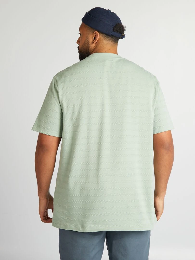 T shirt en matière fantaisie   Vert