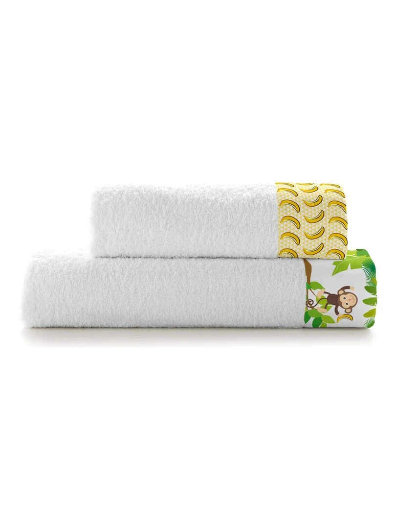 Lot de serviettes Wild "Happyfriday" Blanc