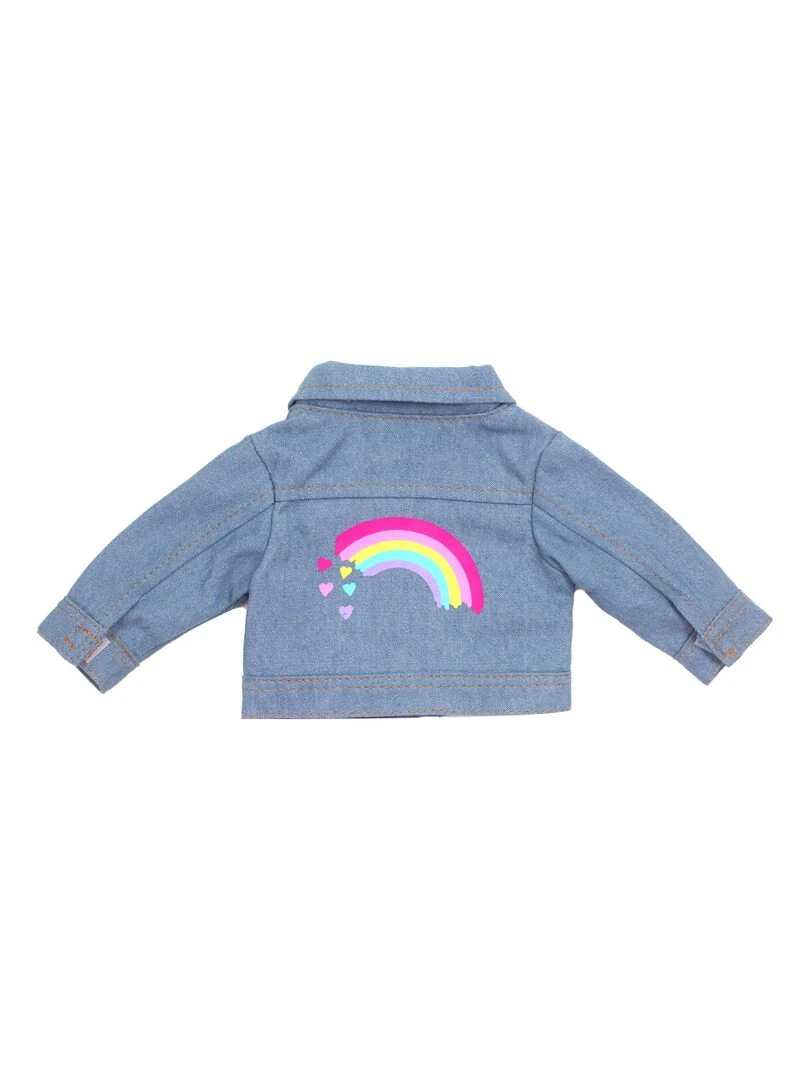 Sophia's par Teamson Kids Veste en jean avec graphique arc en ciel pour 18 "poupées bleu N/A