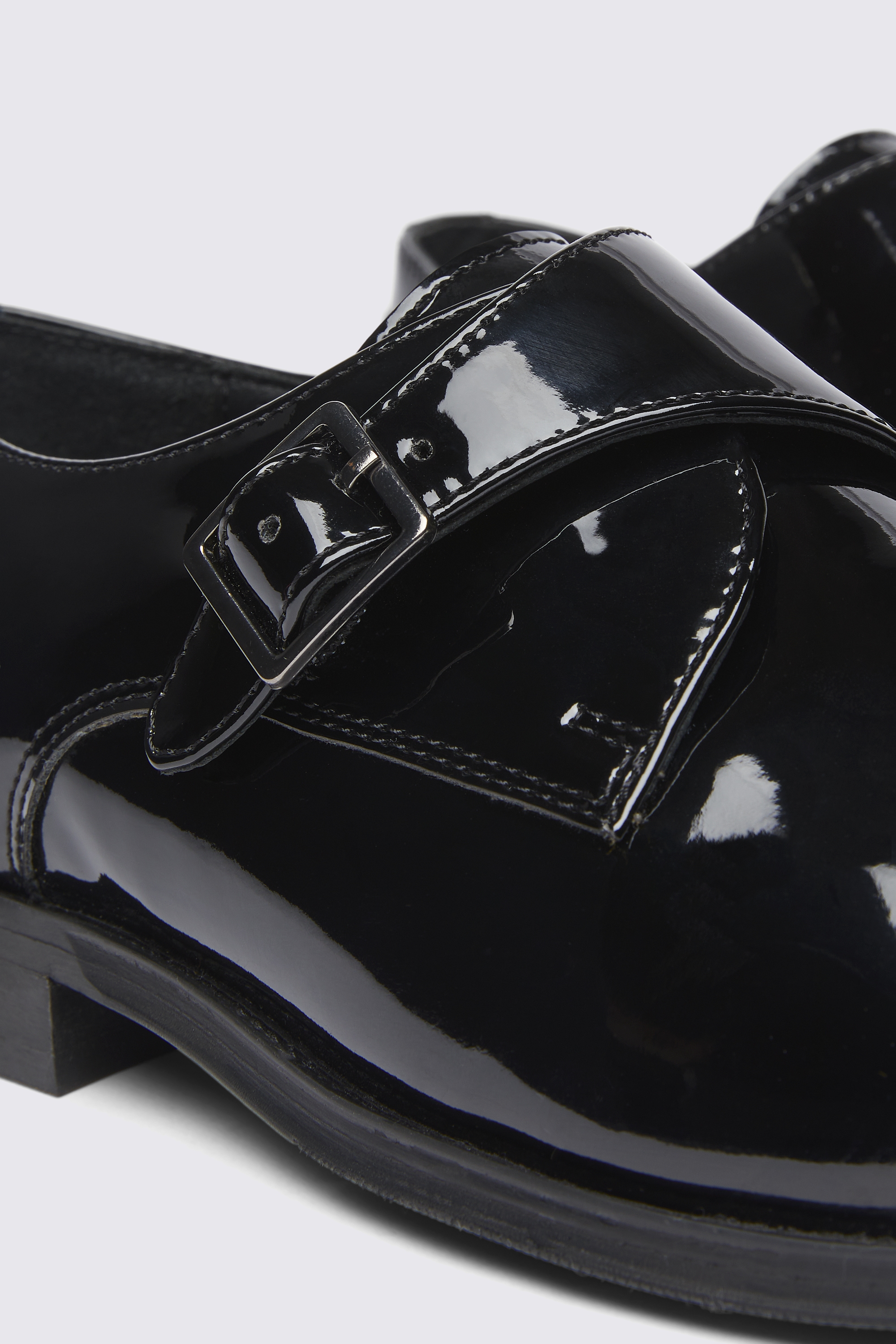 Black Patent Monk Shoes   Buy Online at Moss