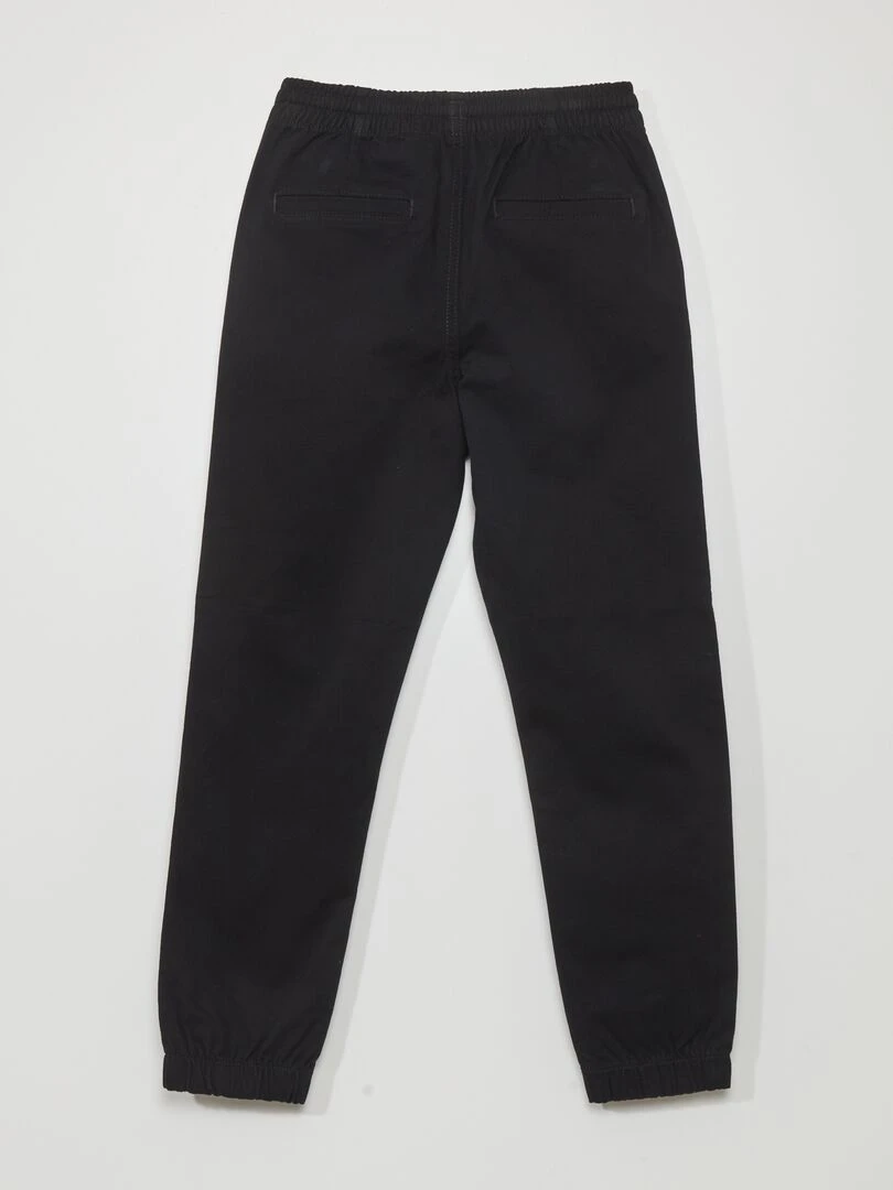 Pantalon jogger avec taille élastiquée noir