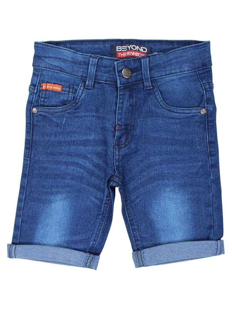 Nasa Bermuda garçon imprimé logo en coton Bleu