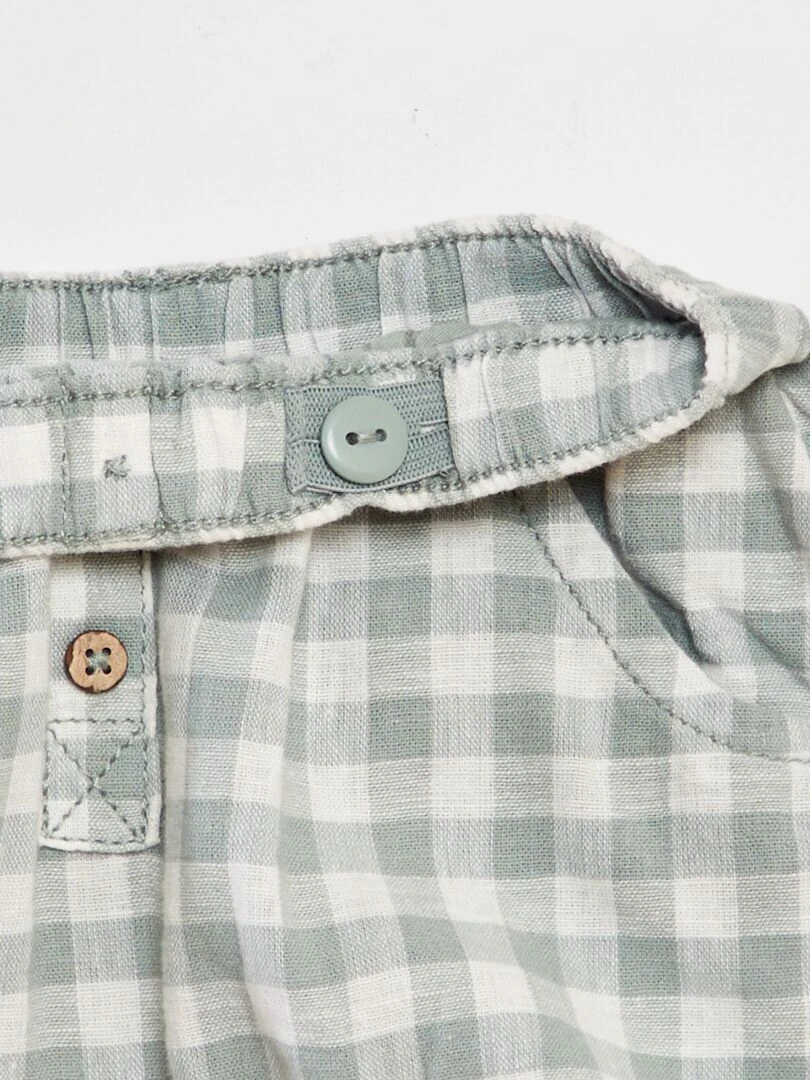 Short en lin mélangé   Vert