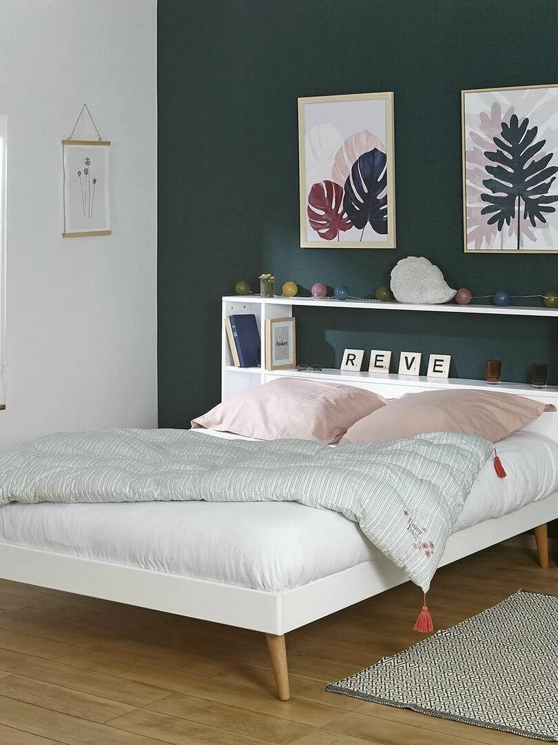 Tête de lit avec rangements Zao   AKITEN RETAIL   Blanc Blanc