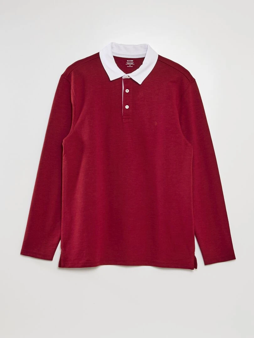 Polo en jersey Rouge