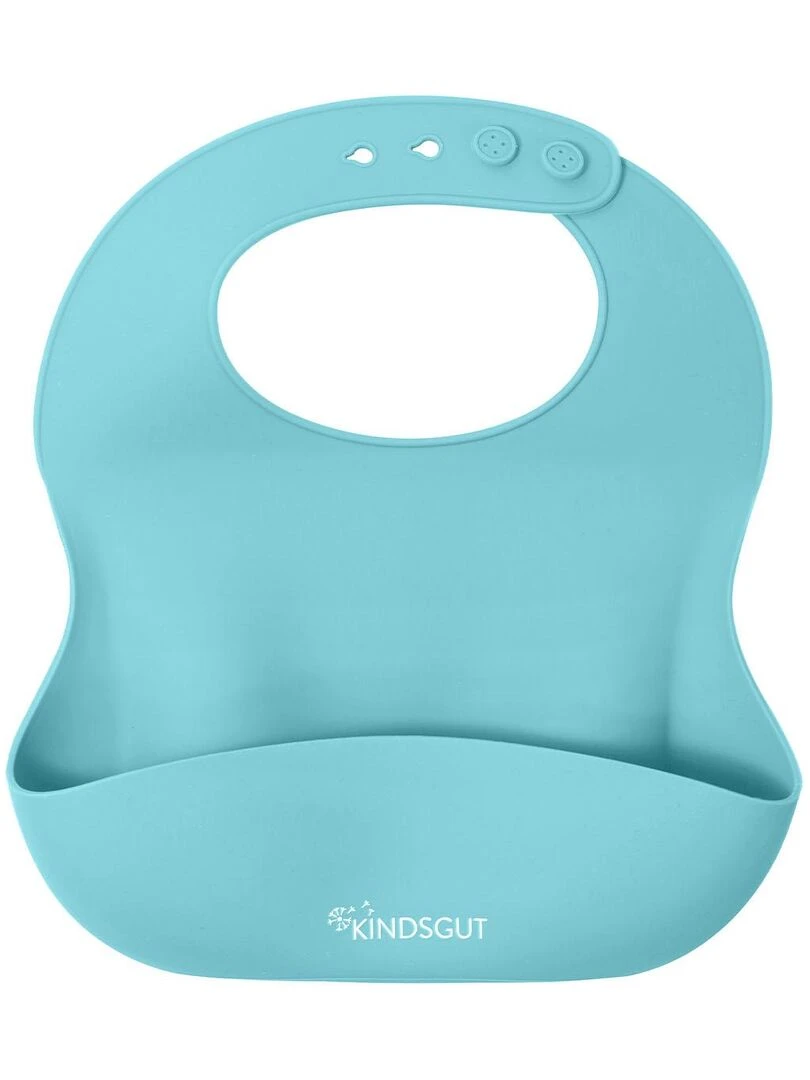 Bavoir bébé en silicone Bleu turquoise