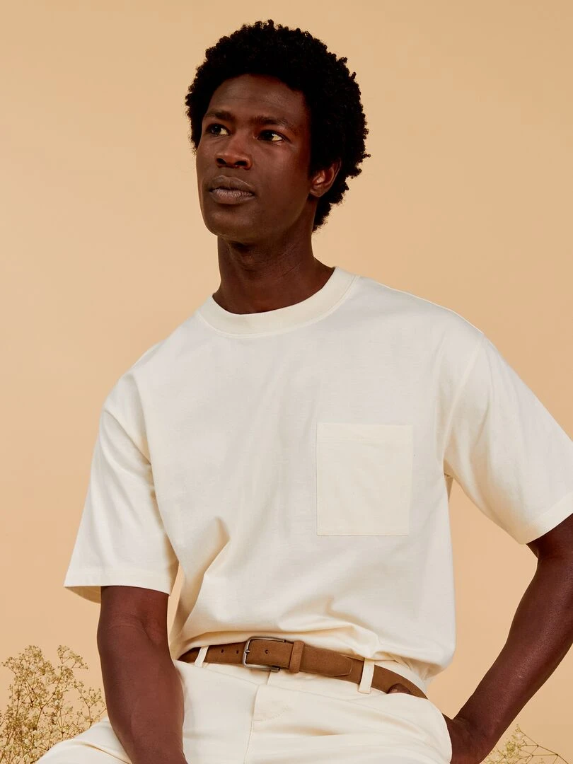 Tee shirt uni coupe large Undyed