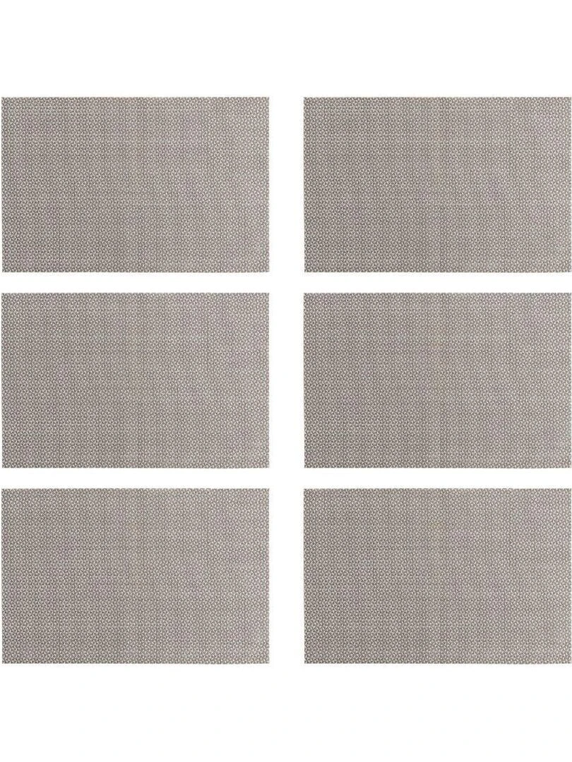 Lot de 6 sets de table Marbling taupe Taupe
