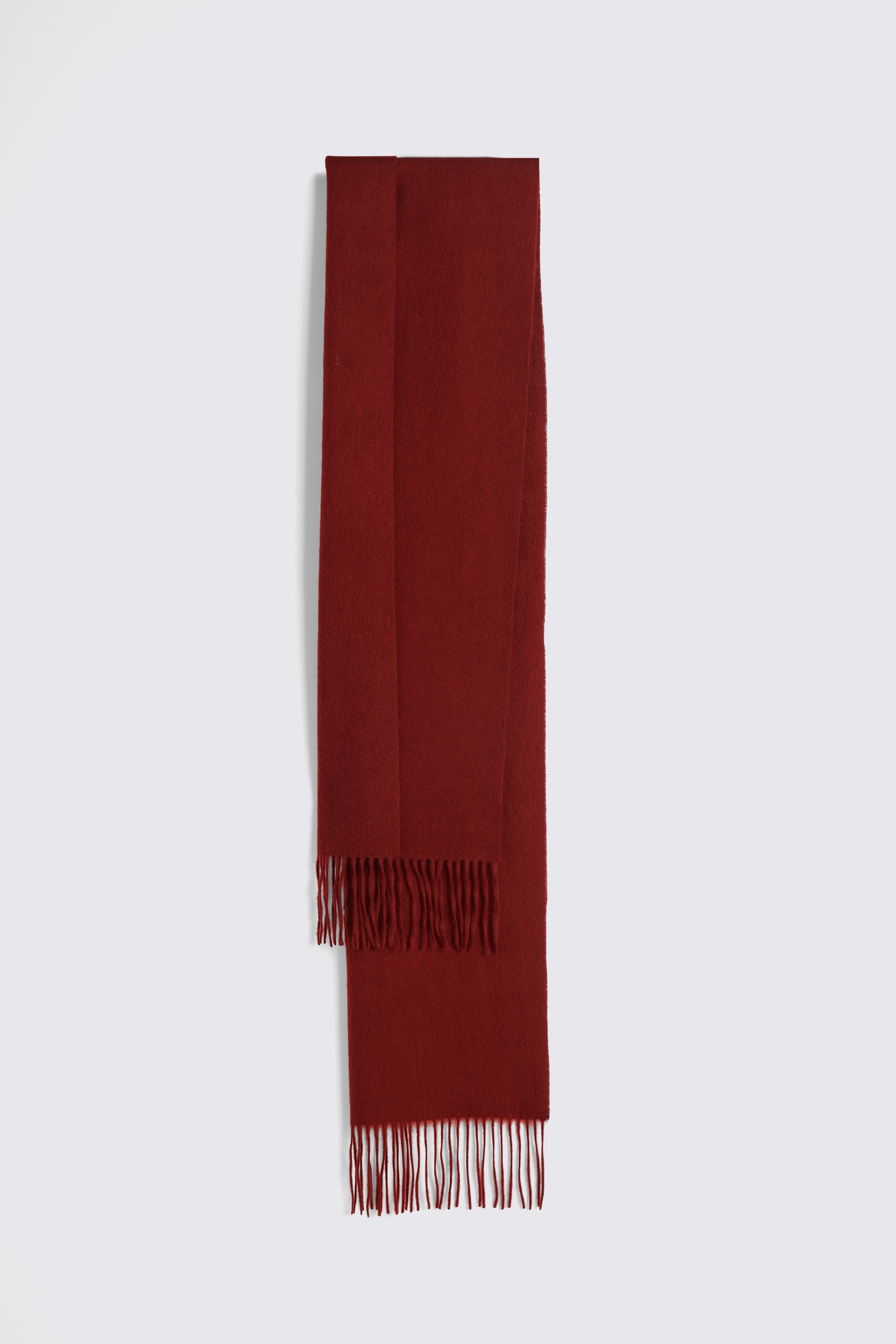 Wine Cashmere Blend Scarf   Buy Online at Moss