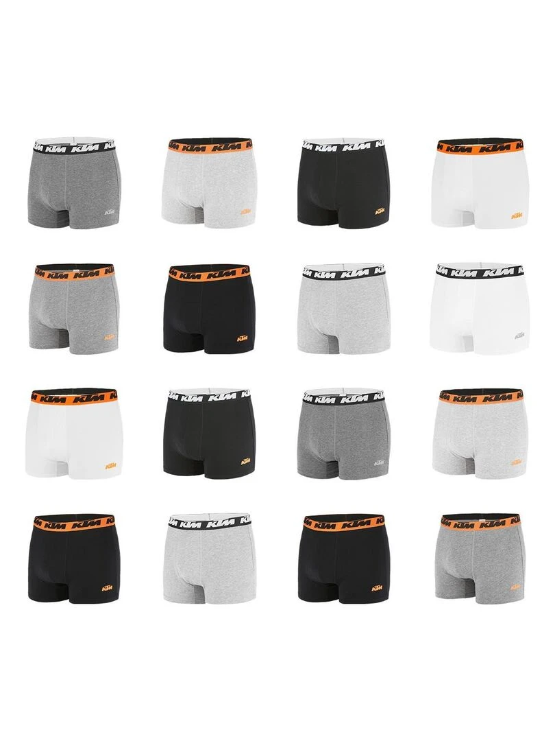 Pack surprise de 6 boxers coton homme Ktm Noir