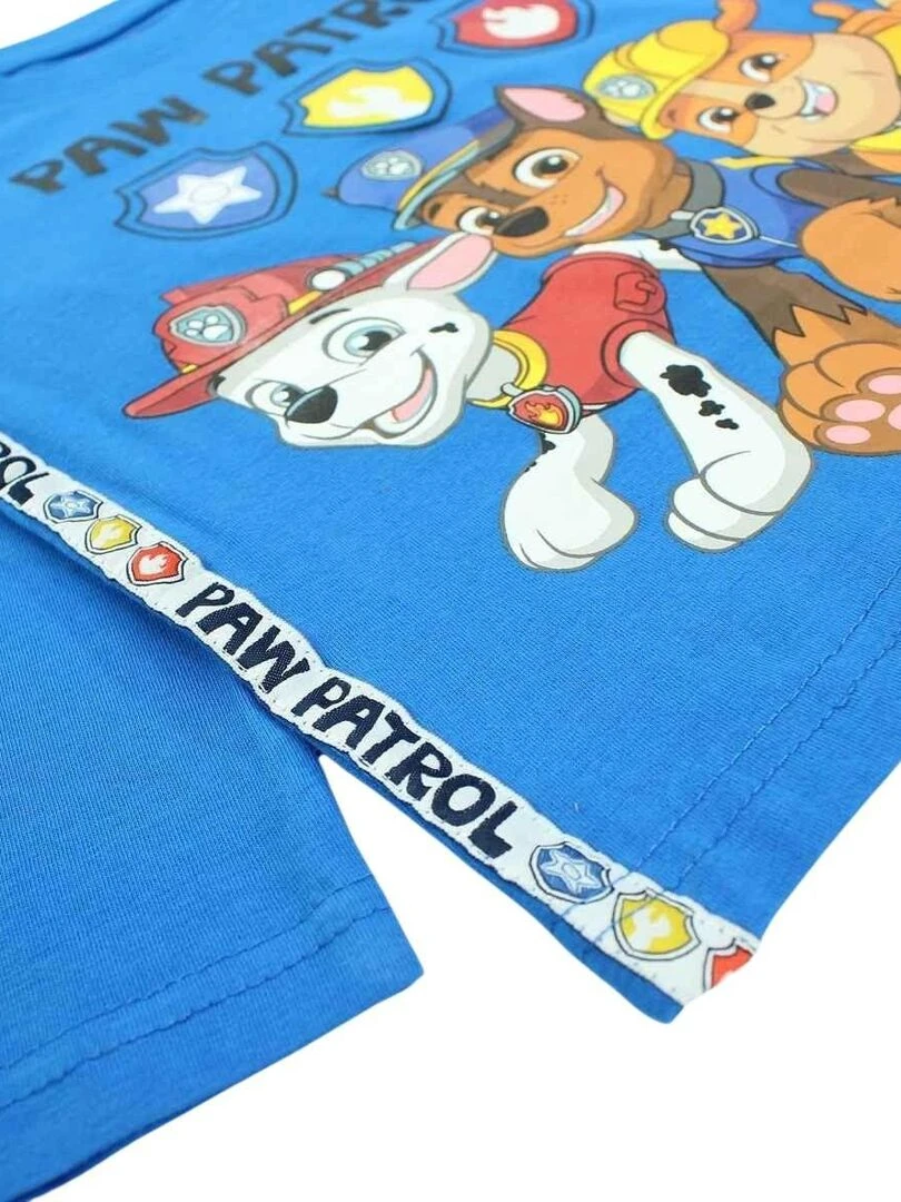 La Pat' Patrouille   T shirt garçon imprimé La Pat' Patrouille en coton   Bleu