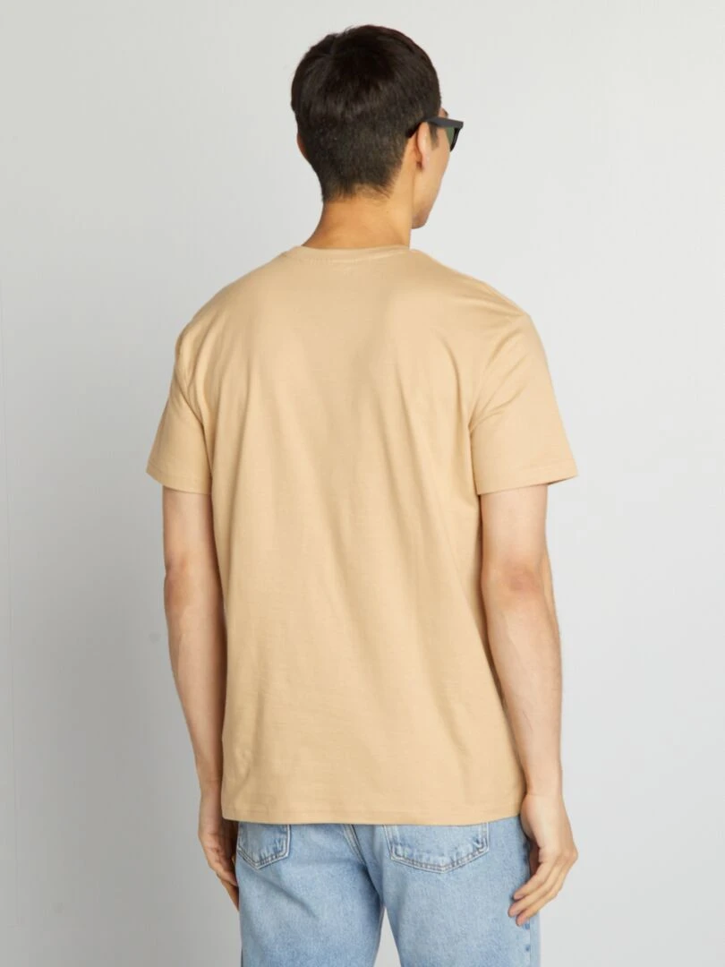T shirt à manches courtes 'Snoopy'   Beige