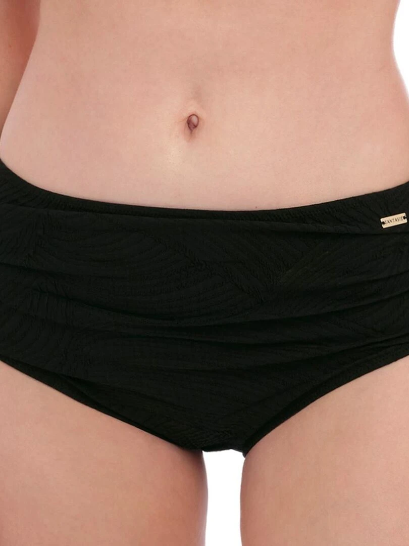 Bas de maillot de bain plissé Ottawa Noir
