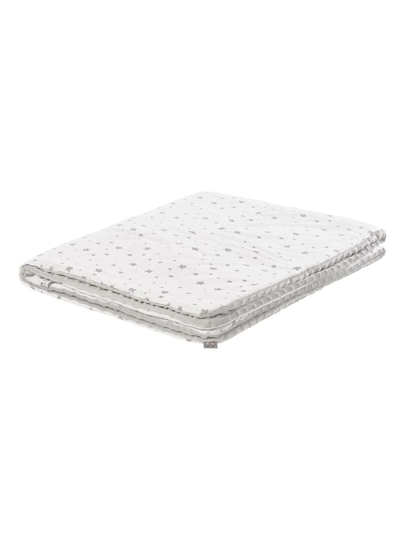 Couverture bébé réversible et ultra douce  STELLA   Gris