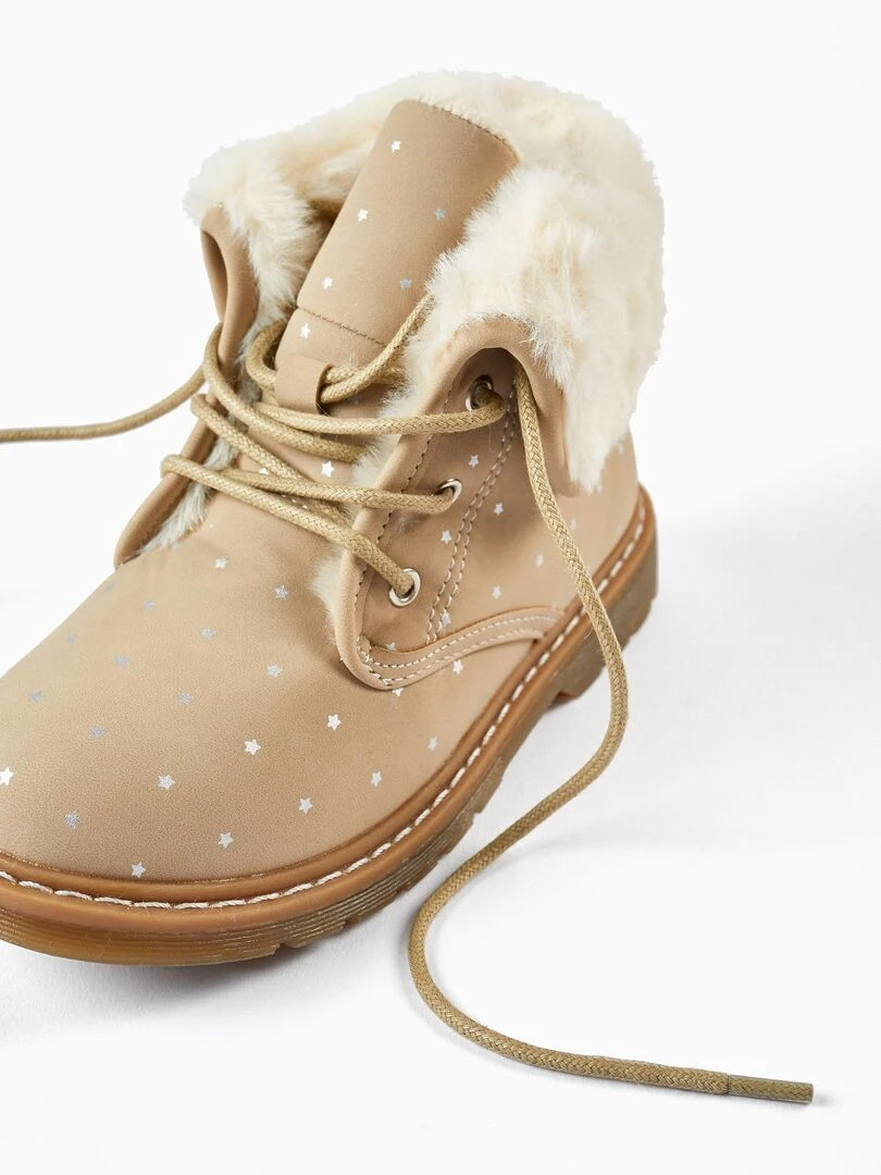 Bottes avec doublure en fourrure pour fille 'Étoiles'   NORTHERN CALLING   Blanc