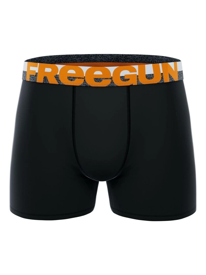 Lot de 3 boxers homme en coton Dynamique Freegun   Noir