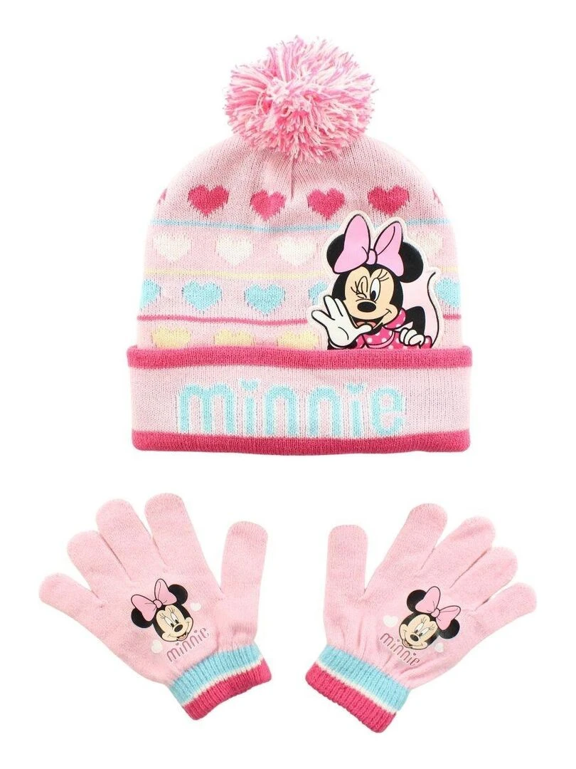 Disney Bonnet gant fille Imprimé Minnie Rose