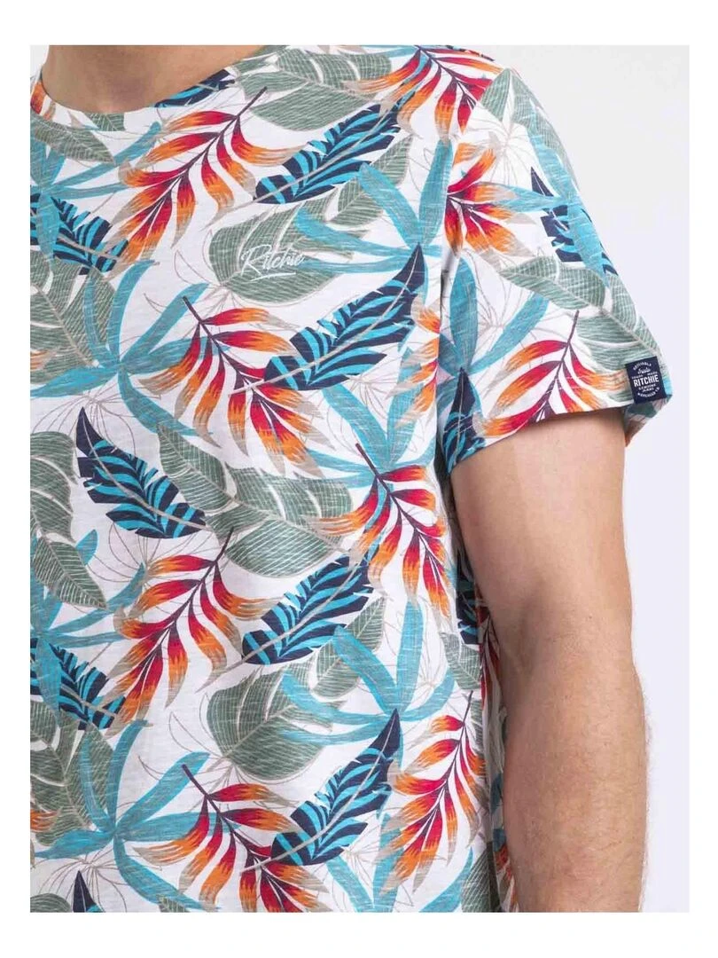 T shirt col rond NIRINDO   Bleu