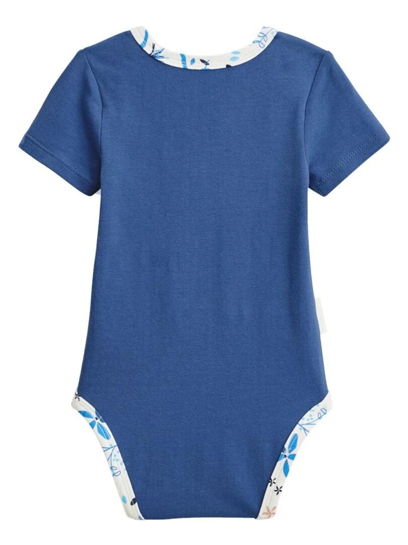 Lot de 2 bodies bébé manches courtes Océan d'amour   Bleu