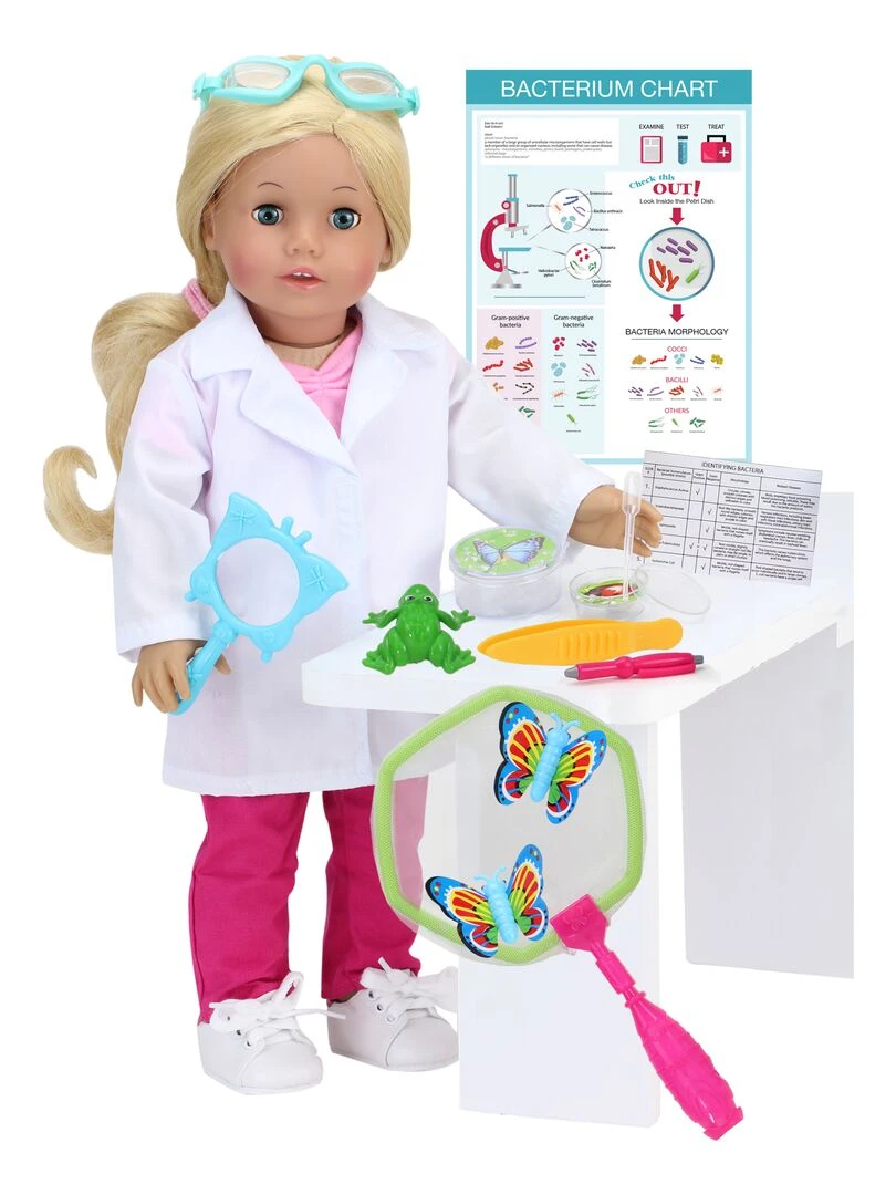 Sophia's par Teamson Kids 18" Poupee 14 PCS Smithsonian Biologist Play Set Multicolor N/A