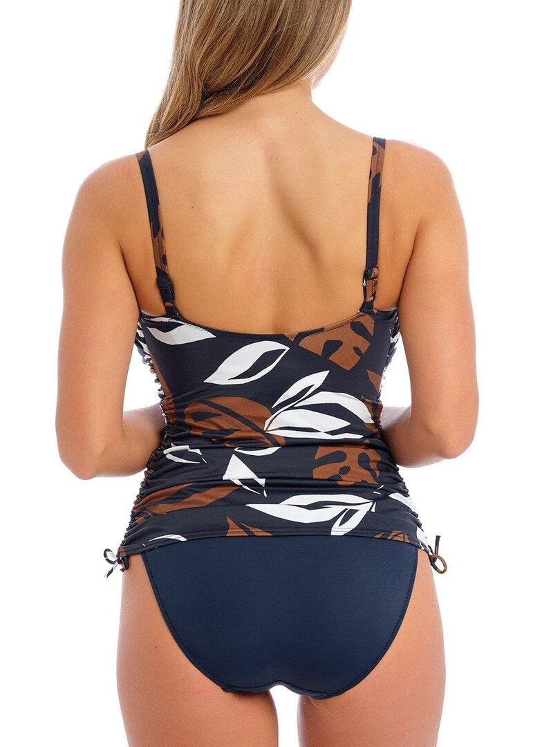 Haut de maillot tankini twisté à armatures Lake orta   Bleu