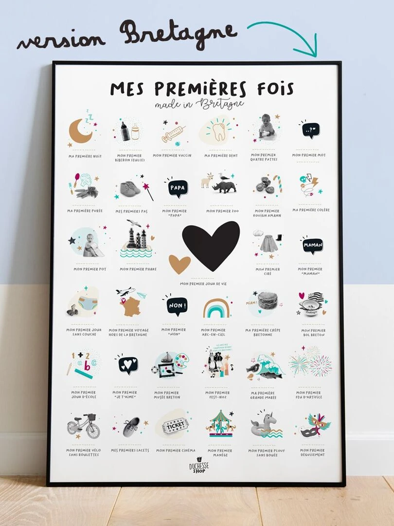 Affiche mes Premières Fois Bretagne Blanc Doré