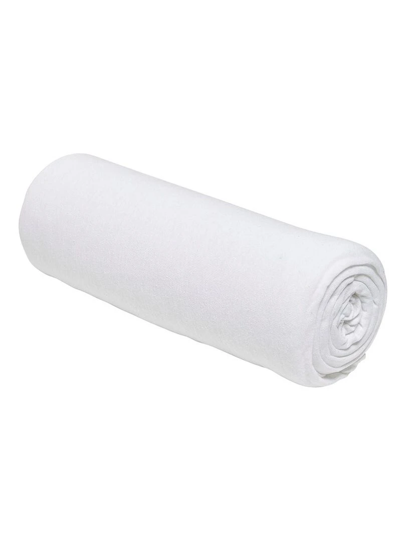 Drap housse 2 personnes uni 'ESSENTIAL' 'TODAY'   Blanc