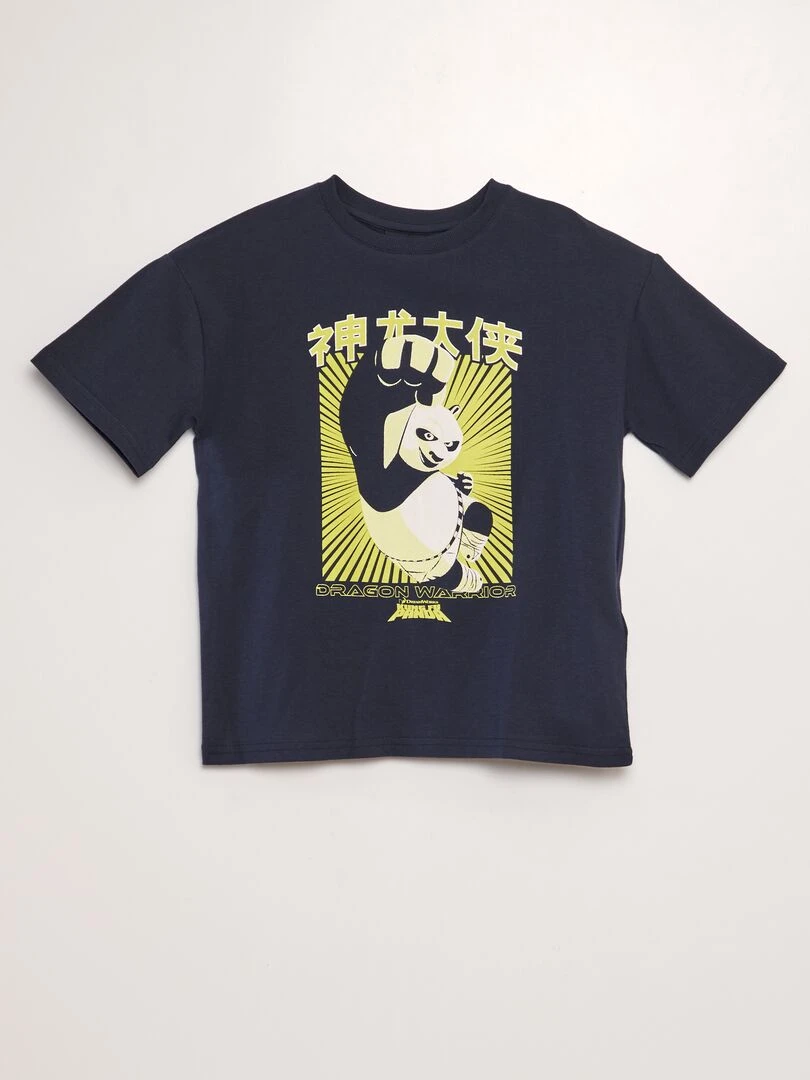 T shirt imprimé 'Kung fu Panda' Bleu marine