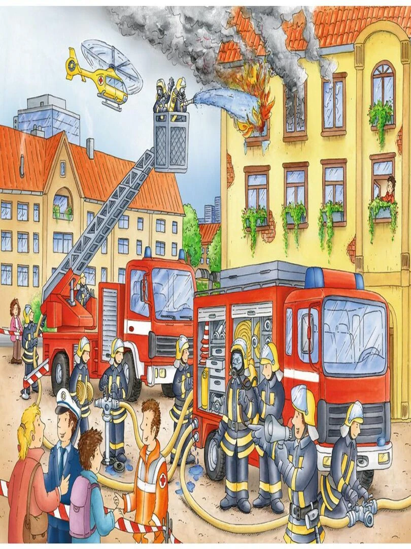 Puzzle 100 pièces XXL Nos pompiers N/A
