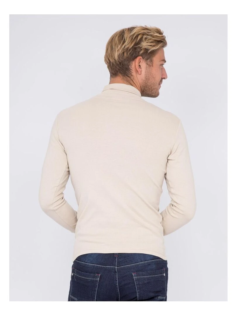 Sous pull pur coton WAREN Beige
