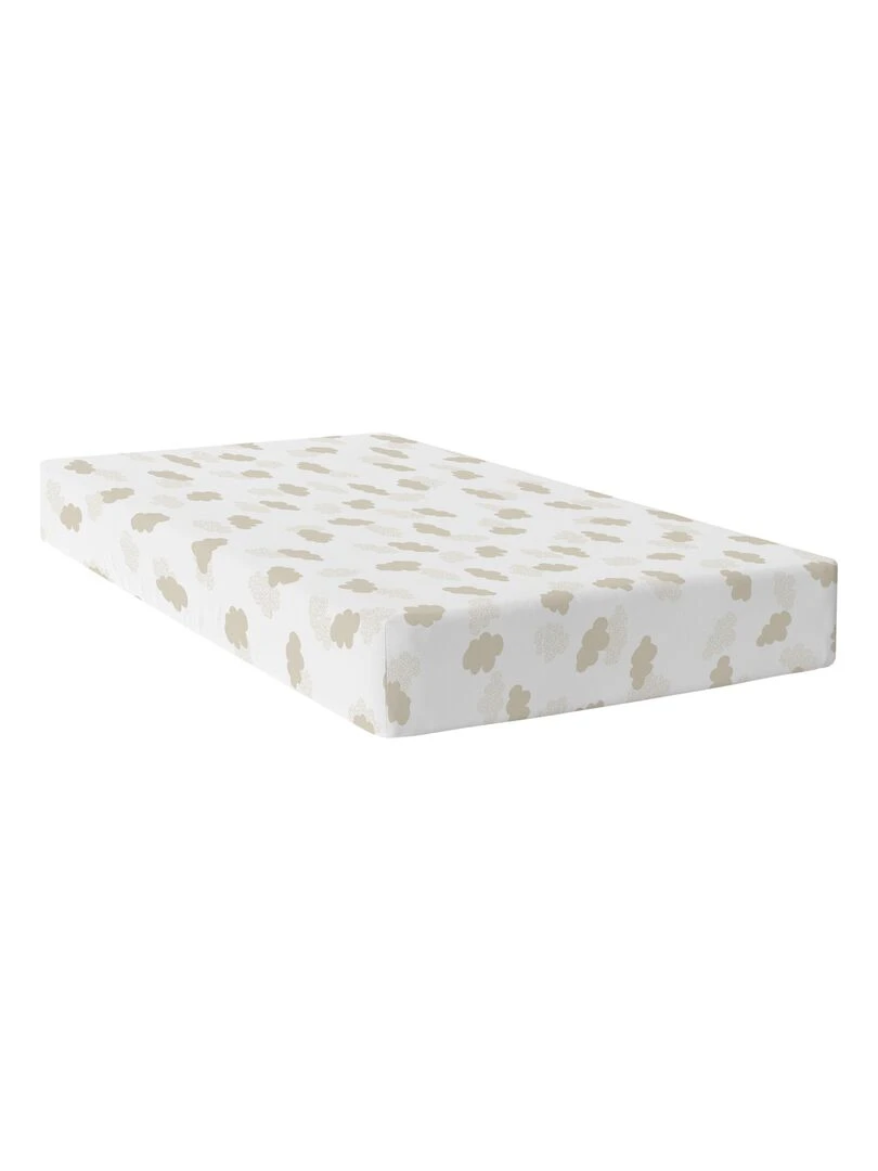 Drap housse Clouds "Happyfriday"   Beige