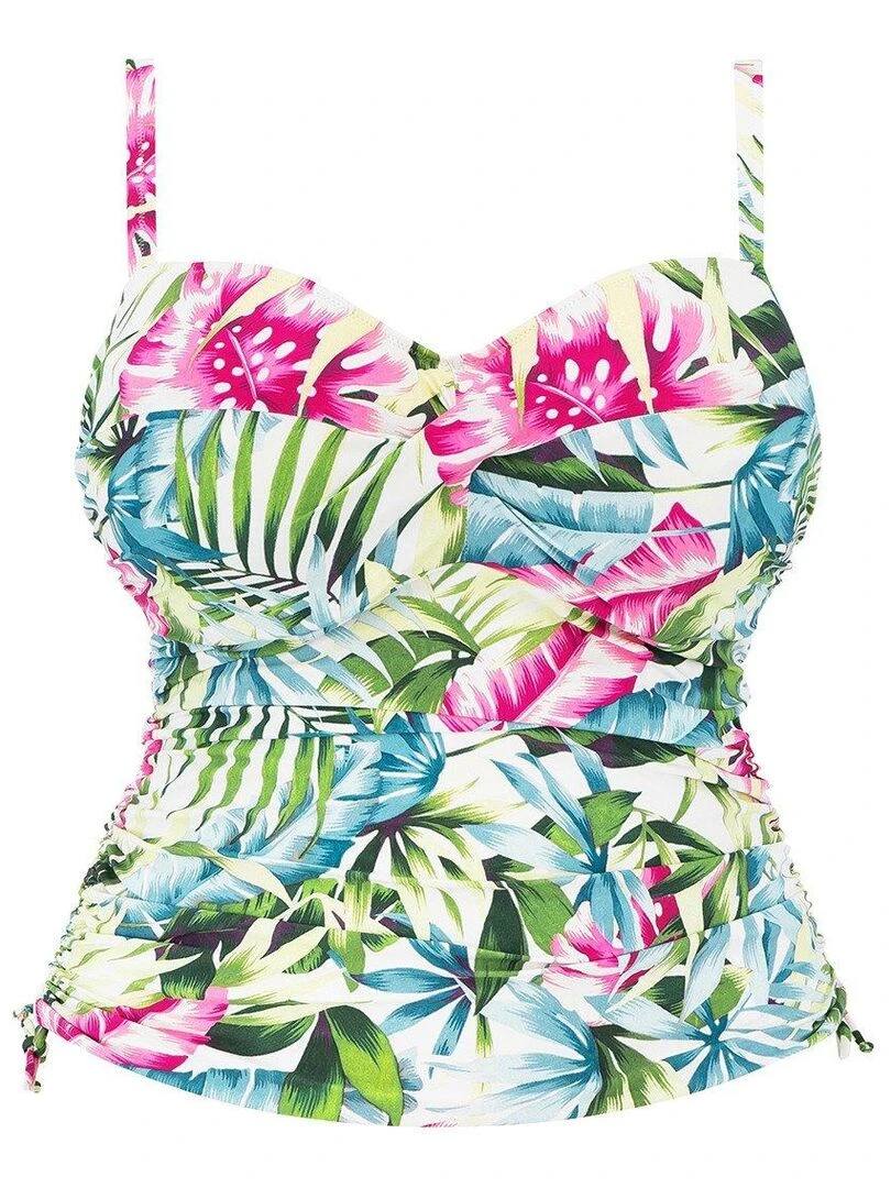 Haut de maillot de bain tankini à armatures Langkawi   Blanc
