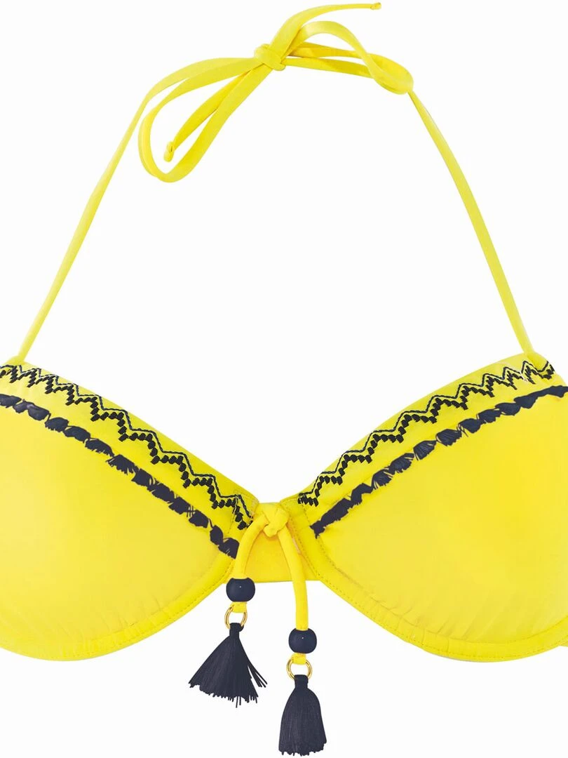 Haut de maillot à armatures MAMBO Brigitte Bardot Bain Jaune
