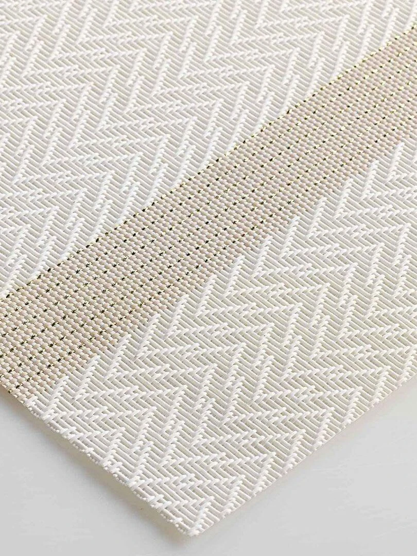 Lot de 6 sets de table Goldira blanc Blanc