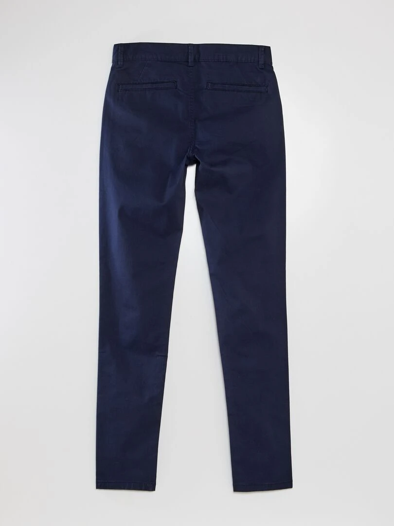 Chino skinny L34 bleu marine