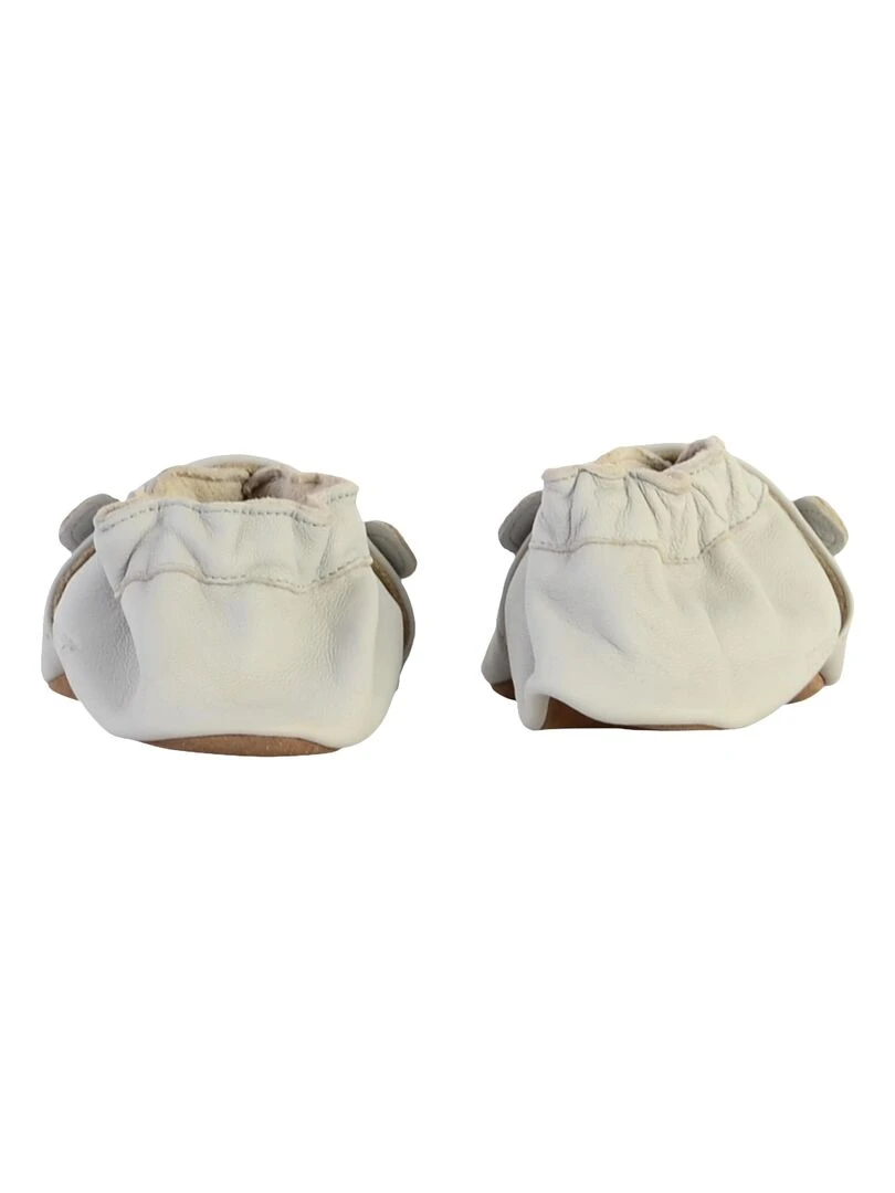 Coffret Chausson Cuir Bebe Robeez Sweety Bear   Gris