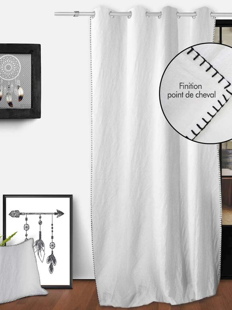 Rideau à œillets Spirit   Blanc
