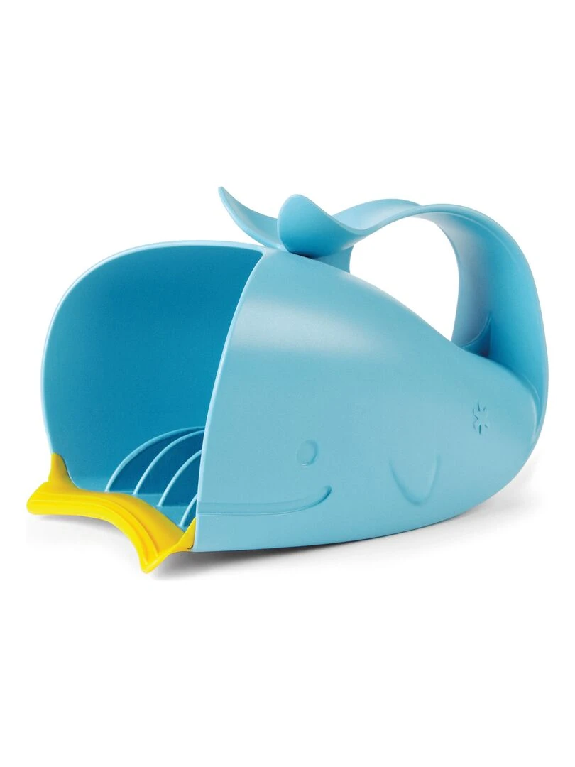 Rince tête baleine Moby bleu et jaune Bleu