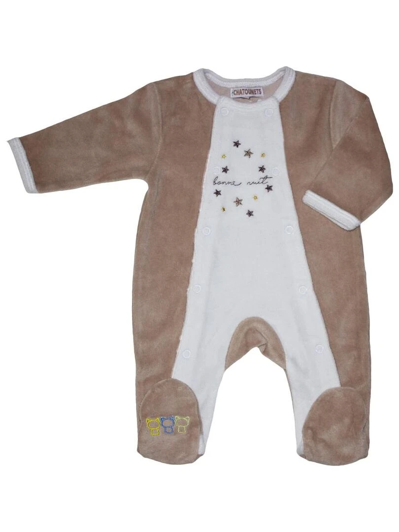 Pyjama "ETOILE" LES CHATOUNETS Taupe