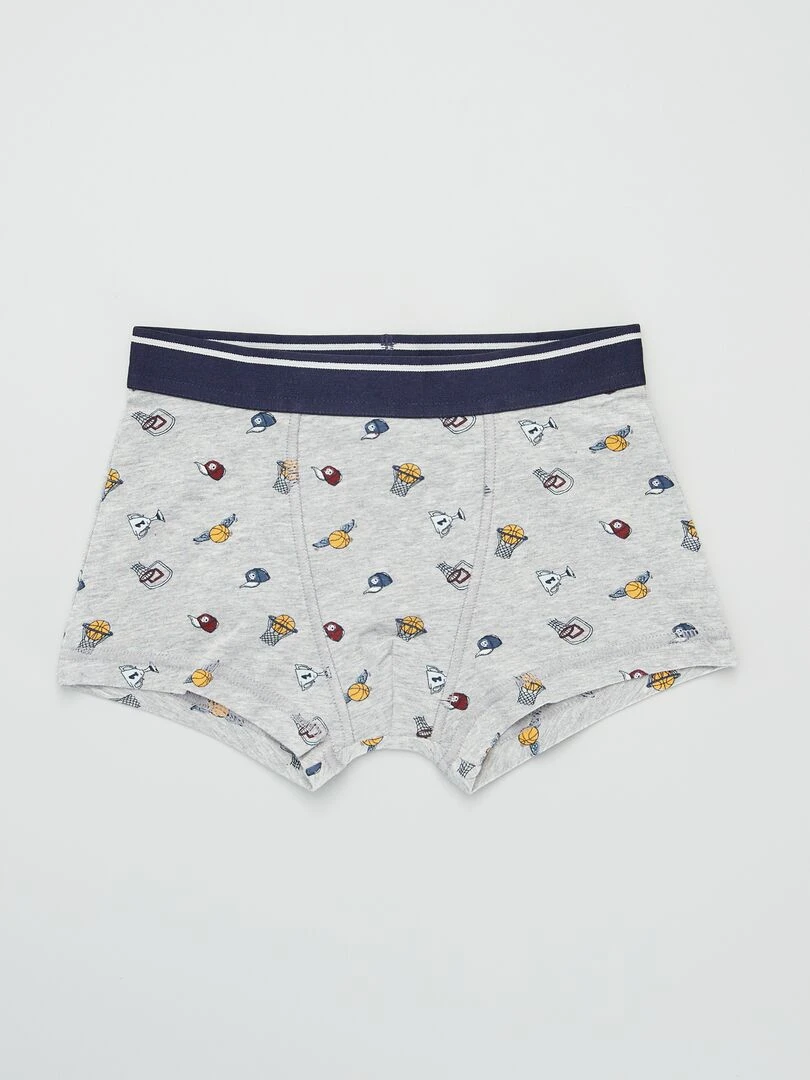 Lot de 3 boxers   Gris/blanc/rouge